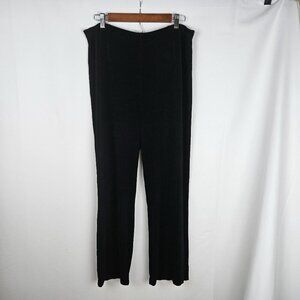 Chicos Travelers Black Pants Size 3 XL Short Stretch Slinky Knit Pull On